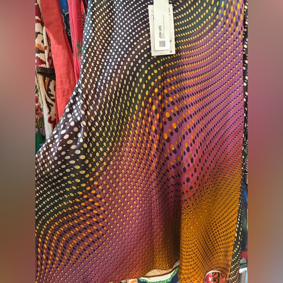 NWT Zara Asymmetrical Skirt in Pink, Orange, and Black - Picture 4 of 9